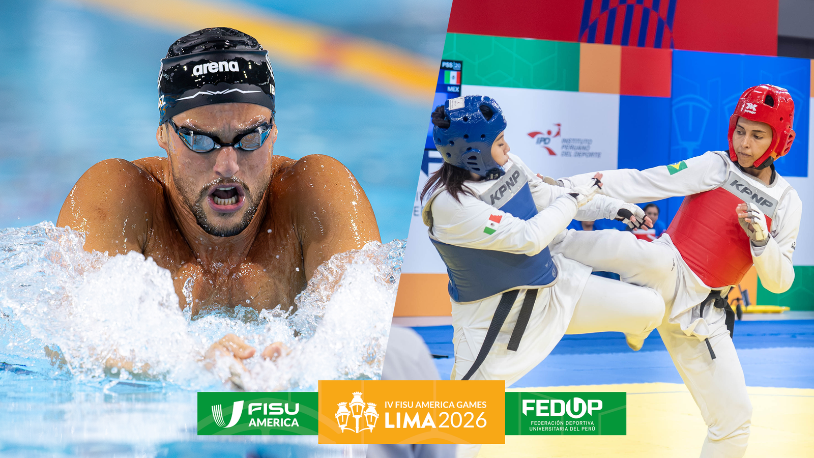 Natación y Tekwondo en los FISU AMERICA GAMES LIMA 2026